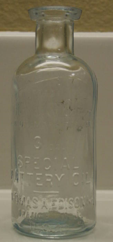 Edison Battery Oil Bottle - earlier cork top variant