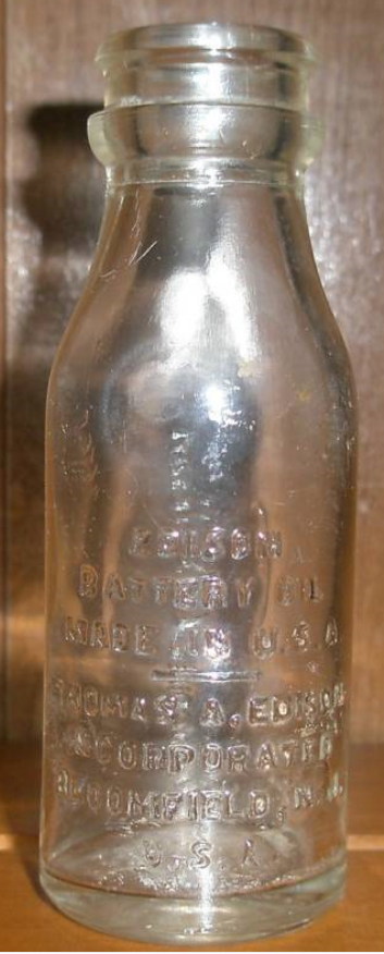 Vintage Battery Oil Bottle Edison Oil Bottle